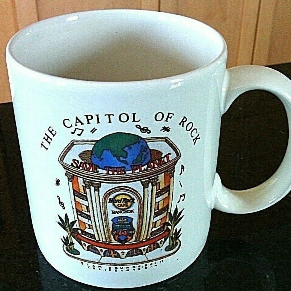 Coffee Mug Hard Rock Café Capitol of Rock Bangkok Save The Planet Thailand Cup